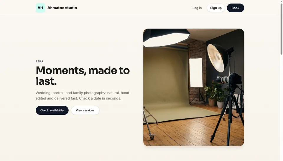 Ahmatoo studio, Photography studio