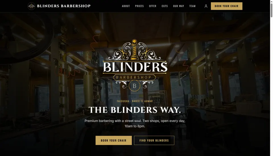 Blinders Barbershop, Barbershop