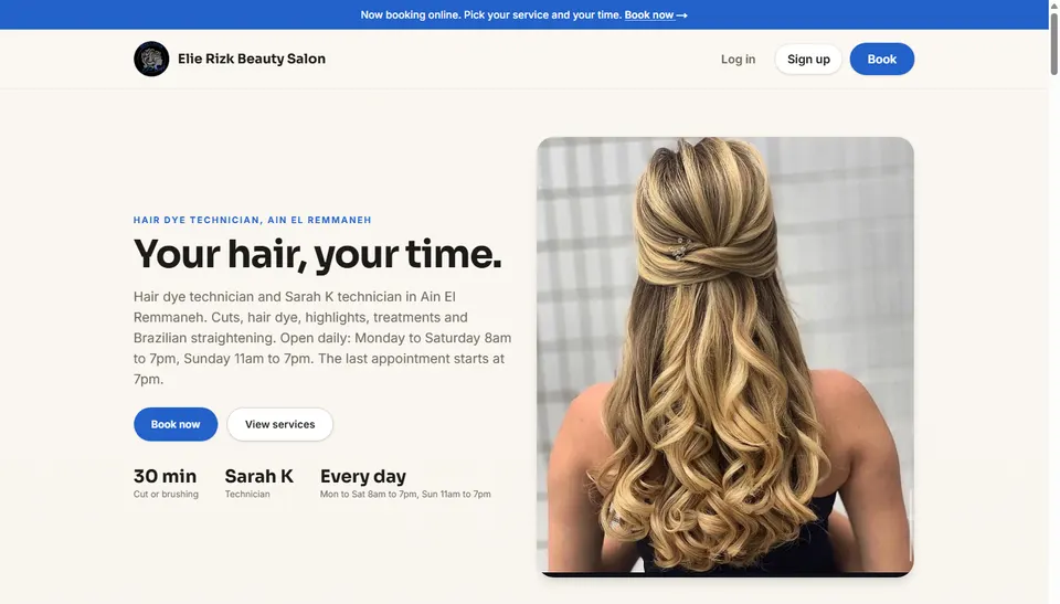 Elie Rizk Beauty Salon, Hair salon