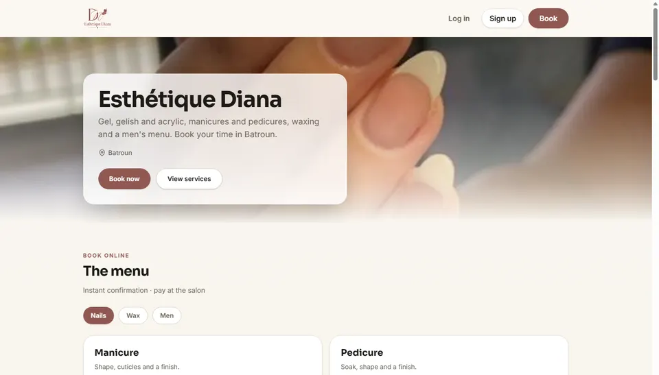 Esthétique Diana, Beauty salon