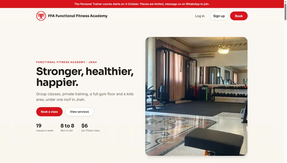 FFA Functional Fitness Academy, Fitness academy