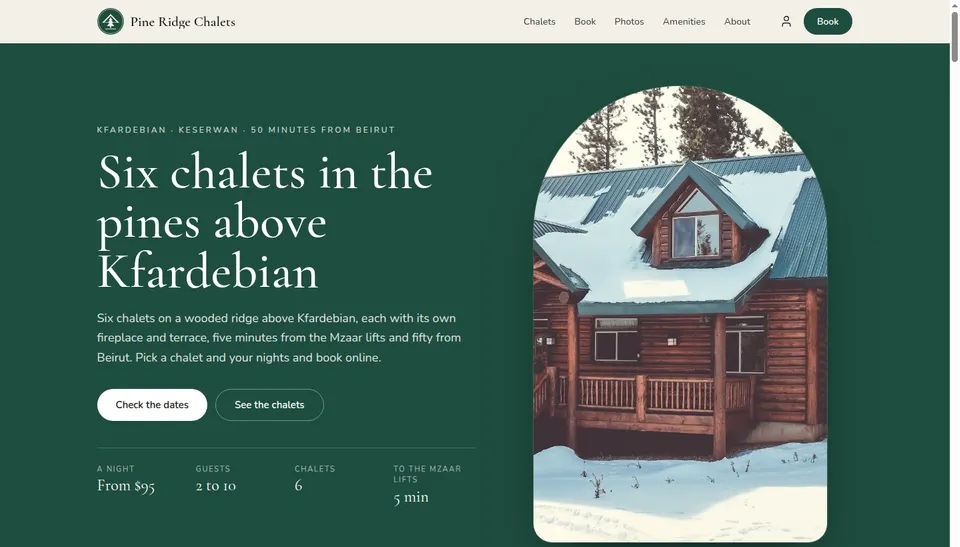 Pine Ridge Chalets, Holiday cottage