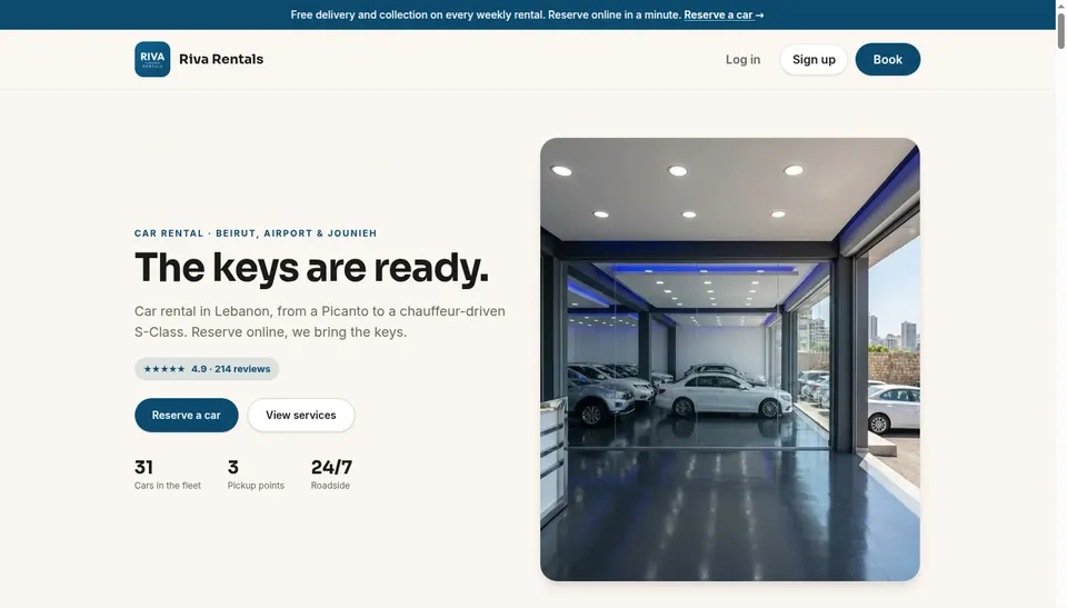 Riva Rentals, Car rental